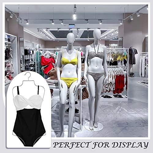 Закачалки за долна облека сребрена жица форма на облик на тело, закачалки метални бикини костими за капење за пливање бутик плакарот облека облека