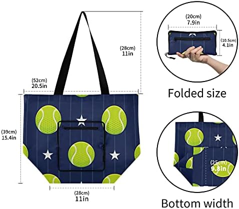 Тенис Спорт starвезда преклопена торба за рамо на рамената, торба за намирници што може да се употреби, тешка школа торба торба за купување