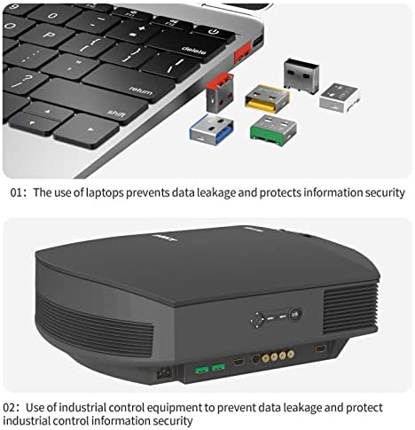 АУКАС USB Порт Блокатор-Пакет од 10, Црвено Со Клуч, Прашина И Влага Доказ