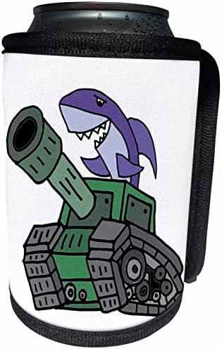 3dRose Смешни Симпатична Ајкула Возење Резервоарот Игра На Зборови Цртан Филм - Може Кулер Шише Заврши