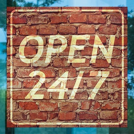 CGSignLab | Отвори 24/7-Тула На Возраст Од Духови Исчисти Прицврстување На Прозорецот | 24 x24