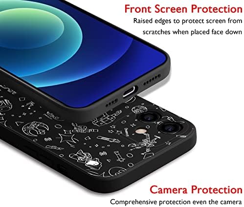IRUNCOOL Одговара за Iphone 12 Случај Мека Tpu Целосна Камера Заштита Случаи Со Кориснички Шема Печатени