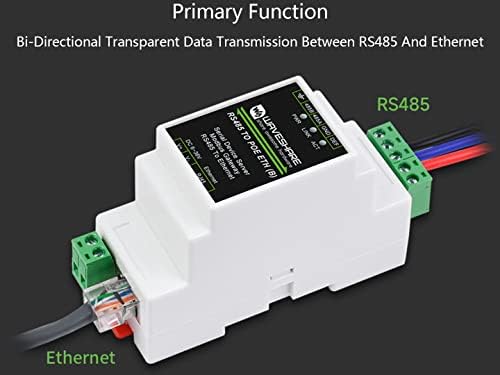 Индустриски сериски сервер RS485 до RJ45 Ethernet модул со POE функција, TCP/IP до сериски, двонасочен транспарентен транспарентен