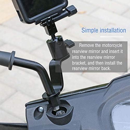 PCTC моторцикл за велосипедски рачки за монтирање камера 360 степени за фиксирање на ротација за заграда за GoPro Hero 11 10/9/8/7/6/5 DJI