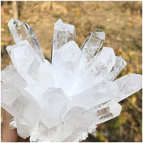Природна ретка бела кварц кристална кластер минерална примерок за лекување антиквитети егзорцизирање на зли духови пари цртање полу-скапоцено
