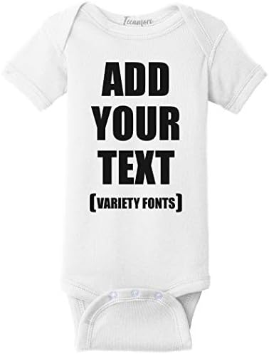Teeamore Custom Baby Bodysuits Додадете го вашиот текст за персонализиран каросерија за девојче и момче
