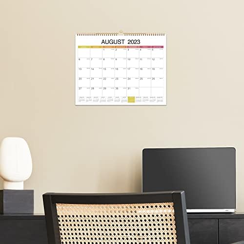 2023-2024 Wallиден календар - јули 2023 година - декември 2024 година, 18 месечен висички календар 2023-2024 Планер, 15 x 11,5, спирално