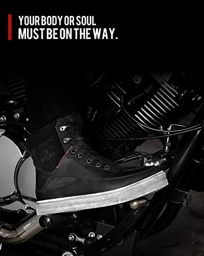 Чевли со моторцикли Борлени за мажи, дишење, заштитни, засилени чевли за возење улично со страничен патент, поддршка на глуждот, ѓон против