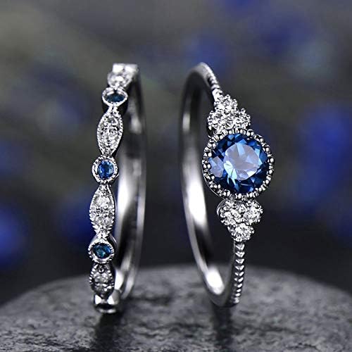 2023 Нова двојка женски 1 прстен дијамантски прстени 9 сет накит со големина на накит модни прстени со змеј глава