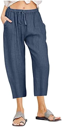Амикадом јуниори Постелни панталони Обични панталони опуштени вклопени capri ruched flare bellвоно дно лето есен панталони 2023 29