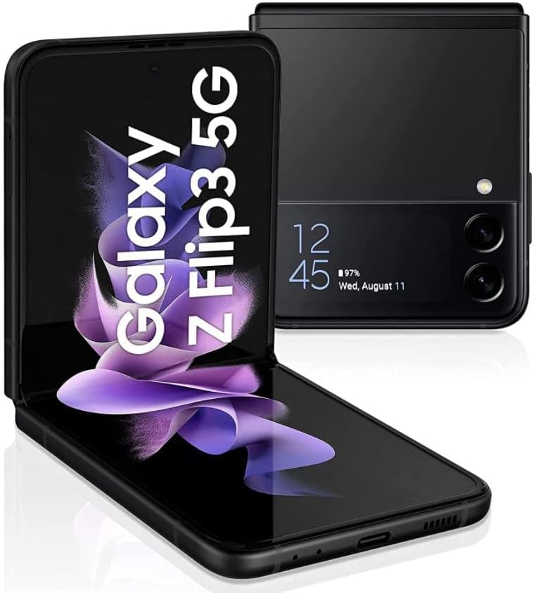 Galaxy Z Flip 3 5G Фабриката отклучи нова андроид корејска верзија Смартфон 256 GB Phantom Black