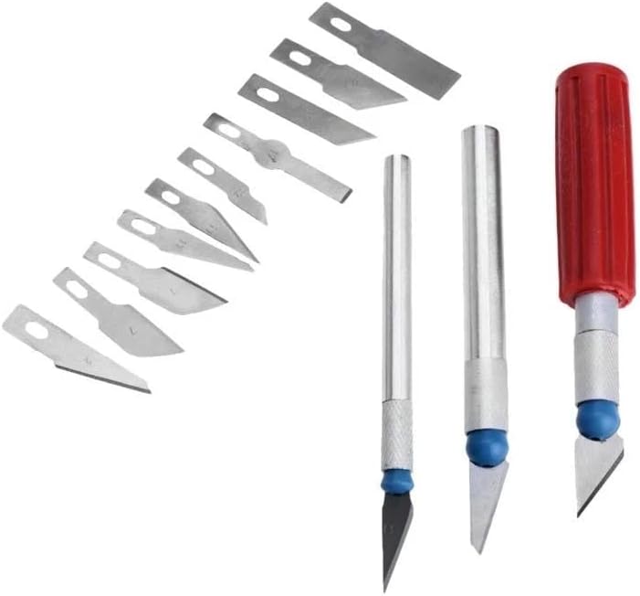 KXDFDC 13 парчиња/сет на резба метална челична кожа занаетчиска алатка за кожа пилинг DIY додатоци