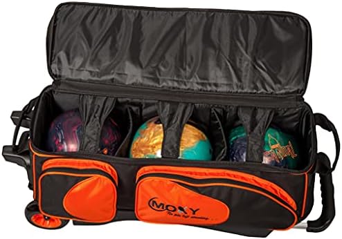 Moxy Deluxe 3 топка ролери торба портокалова/црна, 12x13x17