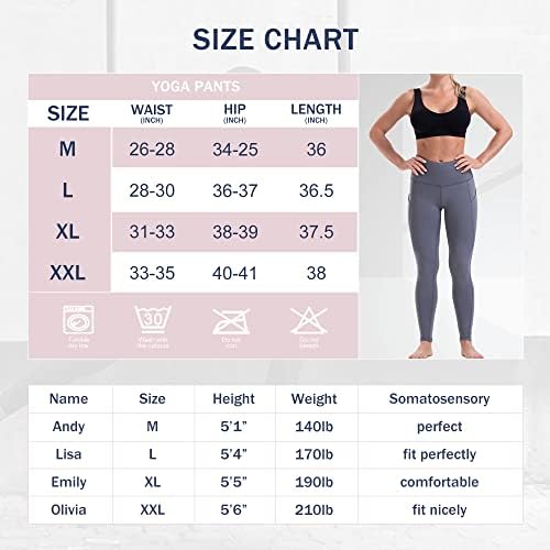 Kixdit женски хеланки со џебови - високи половини 4 пат истегнуваат јога панталони за жени, контрола на стомакот за атлетски тренинзи