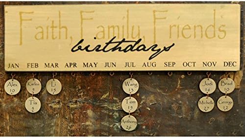 Колекција На Огништето Вера Семејство Пријатели Роденден Календар-Злато