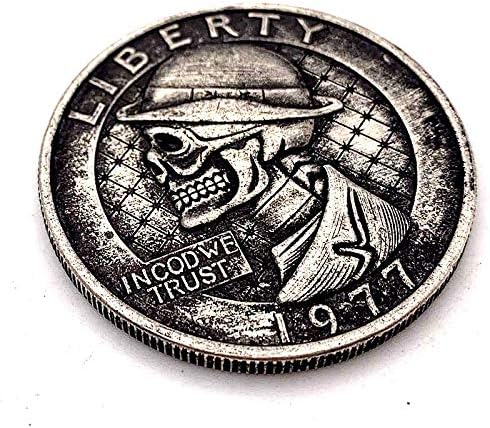Криптовалута 1977 Скитник Монета Комеморативна Сребрена Позлатена Комеморативна Монета Копија Монета Среќа Монета Со Заштитен Случај Лична