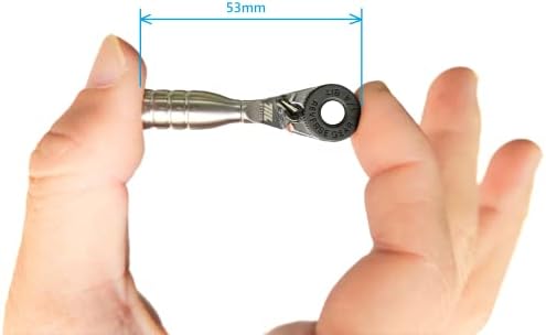 711L Mini Ratchet Sker - Најмалиот светски клуч од 1/4 инчи за тесни простори - Поврзете се со какви било хексадецимални обем на главата за