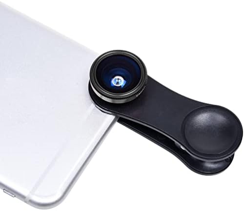 Универзален 3 во 1 комплет за леќи за мобилни телефони за паметни телефони, вклучувајќи - леќи за очите на риба/2 во 1 макро леќи
