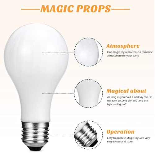 jojofuny LED сијалица магичен трик реквизити магионични трикови магионичар сијалица магионичар ламба предводена сјај во рака допир модел трик