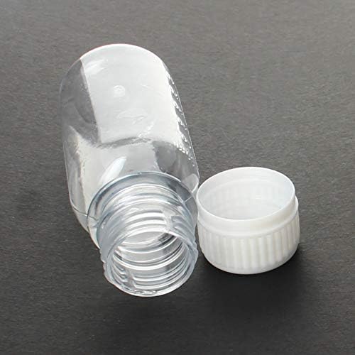 Bettomshin 10pcs 60ml Pe Пластични Шишиња, Мала Уста Лабораторија Шише Примерок Запечатување Контејнер За Складирање Бела w Потиснување