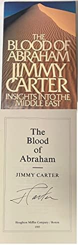 Myими Картер ја потпиша крвта на Абрахам Бекет Преглед 1985 Хард корица/Диџеј 1 -то издание Книга ПОТУС - Бекет автентикација