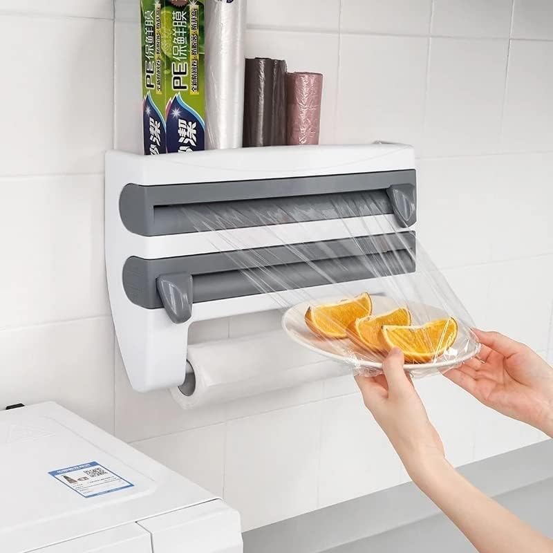 ygqzm кујнски прилепувачки филм калај фолија за сечење кујнски полица кујна организатор пластична обвивка сос за складирање шише