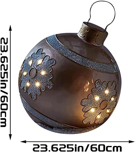 Оксимклл голема топка 23,6 'Божиќни украси! Божиќни украси на отворено градина, градинарска трева преголема декоративна топка