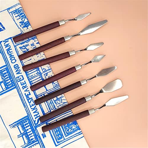 7 парчиња/постави ножеви за сликање на масло од не'рѓосувачки челик уметник занаетчиски занаети со шпатула палета нож за мешање ножеви алатки
