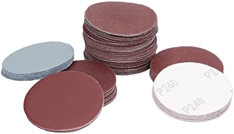100 парчиња алуминиум оксид Сандер диск со тркалезни шкурка дискови за чистење 3in 80‑3000 решетки, погоден за чистење на рабовите и аглите