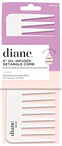 Diane нафта со нафта Dentangler чешел, 6-инчен, бел, DBC025