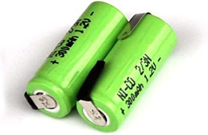 FCQLR Компатибилен ЗА 2PCS 2/3N 1.2 V Батерија на Полнење 300mah 2/3 N ni-Cd Nicd Ќелија со јазичиња За Лемење За Електрична Четка За Заби
