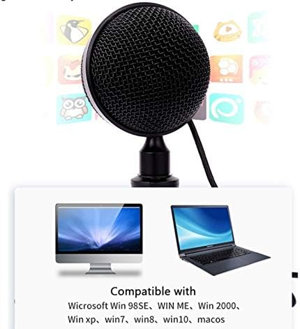 Микрофон за снимање на кондензатор на метални USB на LMMDDP за лаптоп или прозорци, емитување во живо