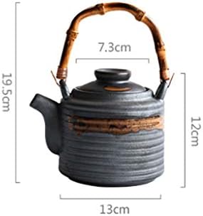 чајник црн зен чајник за чајник ретро керамички котел со голем капацитет чајник пијалок