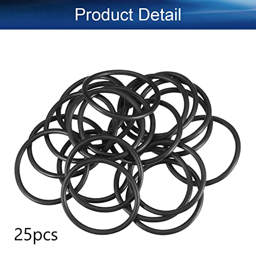 Беттомшин 25 парчиња нитрилна гума О-прстени, 31мм ОД 26мм ID 2,5 мм ширина, метричка буна-нитрилна запечатување запечатување за
