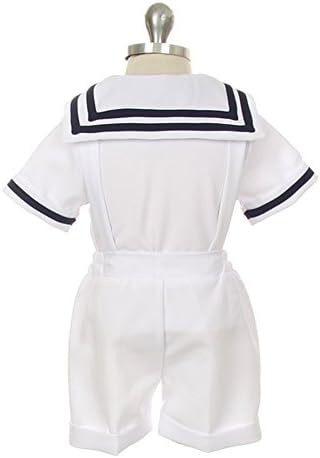 Igirldress Бебе дете за момчиња на наутички морнар облека краток костум 4 парчиња