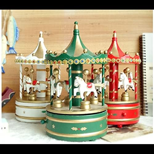 Дуба дрвена класична музичка музичка кутија за рингишпил Симпатични Божиќни украси (боја: е, големина
