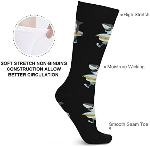 Сурфање на ајкула Боја Што Одговара На Високи Чорапи Модни Спортски Топли Чорапи За Мажи Жени