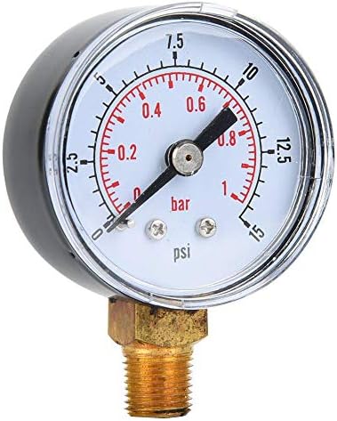 Мерач на под притисок, 1/8inch BSPT дното на монтирање на воздушниот притисок, за воздух, масло, вода, мерач на притисок