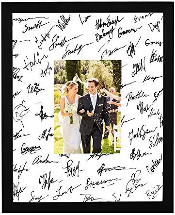 ДипломирањеМал 11х14 Слика за потпишување на сликата има 5x7 фотографија со бел душек за дипломирање на свадба | Екранот на wallидот