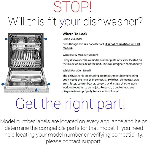 Снабдување на побарувачката W10195036 1872050 Машини за миење садови на вода за замена на водата Модел за замена Специфичен