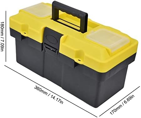 Кутија за алатки, алатка за складирање пластично голем простор за преносни компоненти на компонента SK - 1159A - 15 14,17 x 6,69 x 7.09in