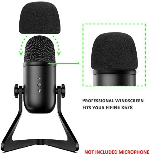 K678 MIC Stand со POP Filter - Микрофонски бум рака на столб со ветробрански стакло за пена за микрофон на USB Podcast Pifine K678 USB од YouShares