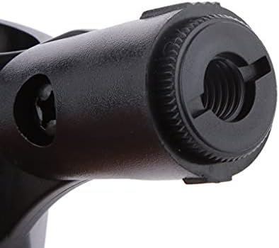 Lhllhl црн пластичен држач за микрофон за стандарден жичен микрофон клип со флексибилна мека пластична конструкција