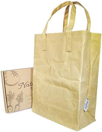 Торба за намирници во водство на платно со едно употреба - True Natured 16oz Тешки платно торбички за купување - без пластична торба за вегетаријани - екстра голема торба со