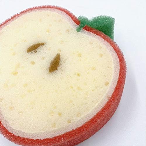 Inoomp 4 компјутери креативно овошје во форма на овошје, сунѓерски детски бања топка за капење сунѓери за тело