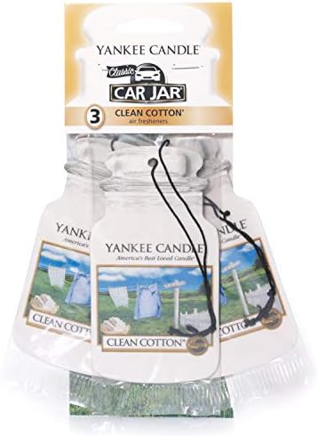 Yankee свеќа за автомобили Jar® бонус пакет чист памук ycjbpc1