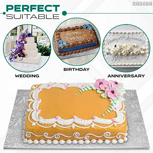 Правоаголни бели торта табли Правоаголник - Тапани за торта Супер тешки елементи фолија табла држач за торта за еднократна употреба