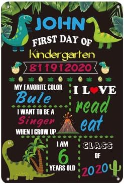 Персонализиран прв ден на училишен знак Прв ден на градинка во предучилишна установа во стилот на табла за фотографии во училиште, градинка,