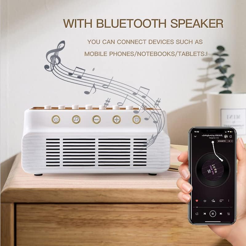 Звучник Bluetooth, Машина За Бел Шум со 8 Релаксирачки Звуци На Природата, Звучник СО ПОВЕЌЕ Сцени, Пренослива Звучна Терапија