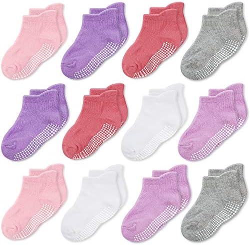 Пријатни Нелизгачки Чорапи Со Држачи - Стил На Глуждот За Мали Девојчиња И Момчиња, Доенчиња, Мали Деца, Деца